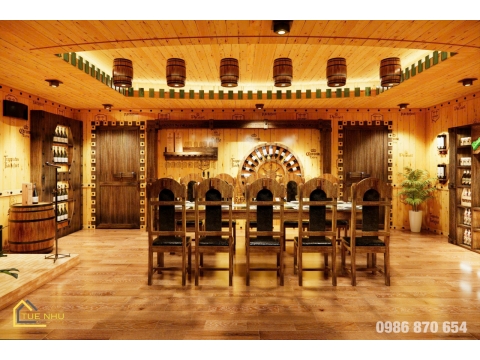 thi công hầm rượu gia đình chị OANH -tp HUẾ